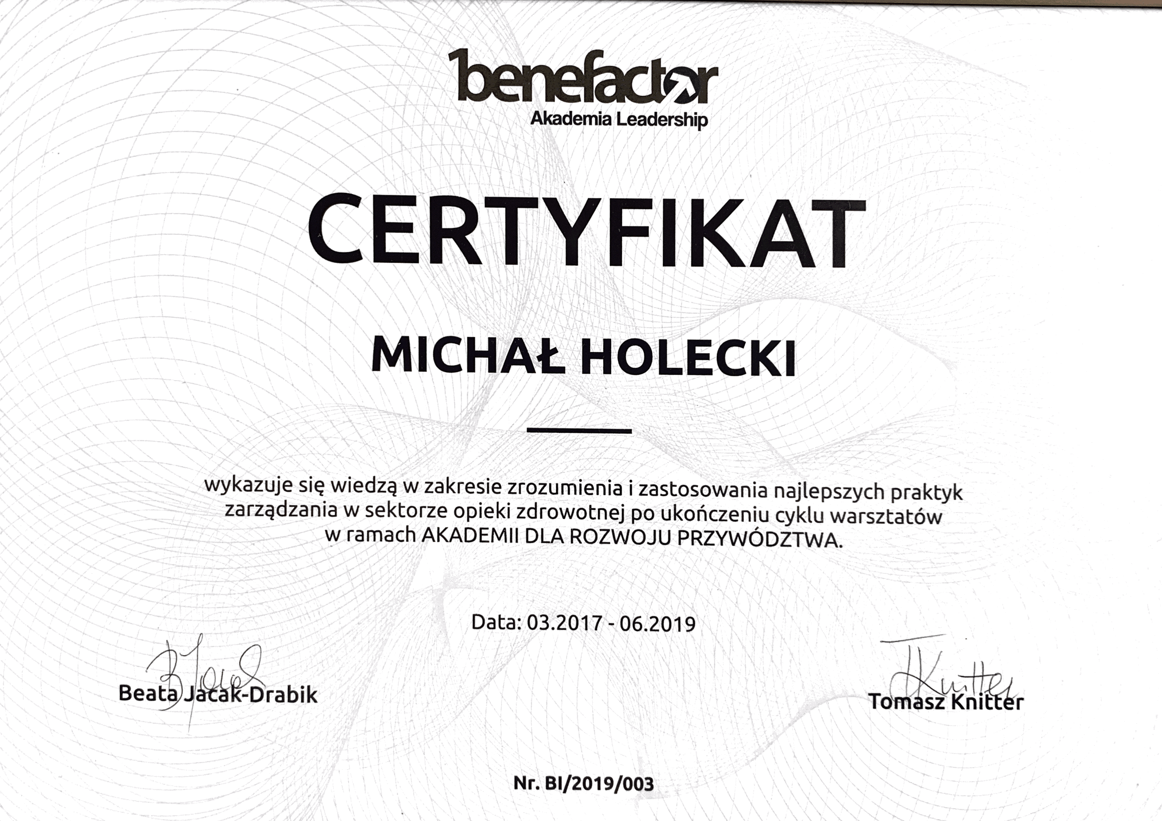 certyfikat