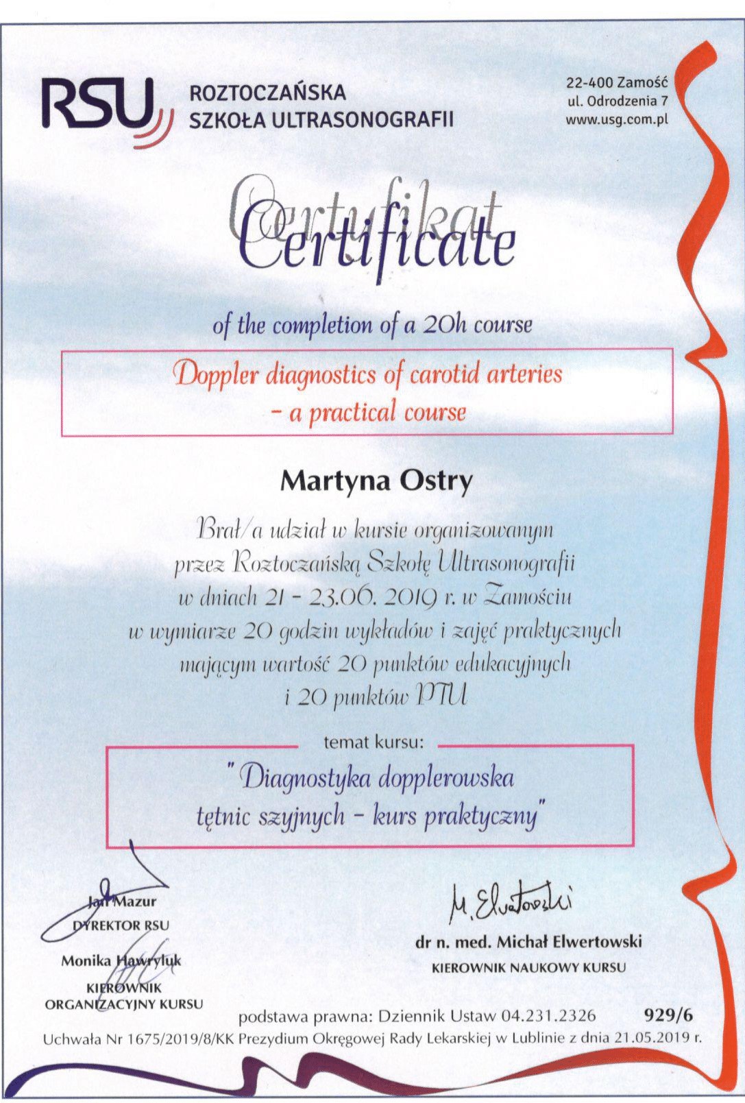 certyfikat